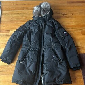 Pajar Down Long Black Coat